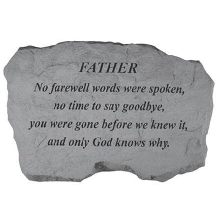 KAY BERRY INC Kay Berry- Inc. 97920 Father-No Farewell Words Were Spoken - Memorial - 16 Inches x 10.5 Inches x 1.5 Inches 97920